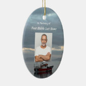 Erinnerungsandenken Fischerboot Fischer Keramik Ornament (Rechts)