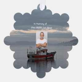 Erinnerungsandenken Fischerboot Fischer Ornament Karte