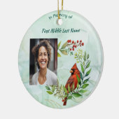 Erinnerungsandenken Kardinalvogel Keramik Ornament (Links)