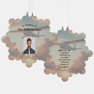 Erinnerungsandenken Pilot-Flugzeug Sonnenuntergang Ornament Karte