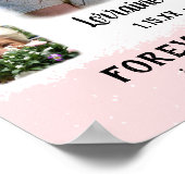 Erinnerungsandenken Randfade Foto-Collage Rosa Poster (Ecke)