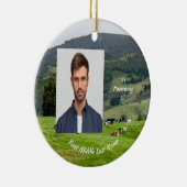 Erinnerungsandenken Rinderfarm Landschaft  Keramik Ornament (Rechts)