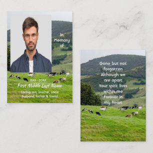 Erinnerungsandenken Rindvieh Farm Landschaft Visitenkarte