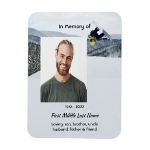 Erinnerungsandenken Snowboarden Winter Magnet