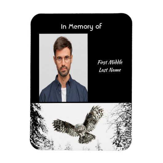Erinnerungsandenken Wasserfarben Eule Vogel Magnet (Vertikal)