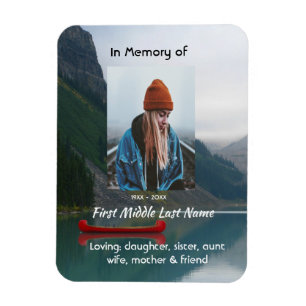 Erinnerungsandenken Wilderness Lake Canoe Magnet