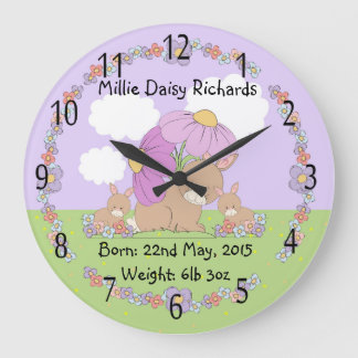 Erinnerungsbaby Runde (große Wandklemme) Große Wanduhr