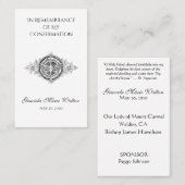 Erinnerungsbestätigung Gold Dove Cross Lily Visitenkarte (Vorne/Hinten)