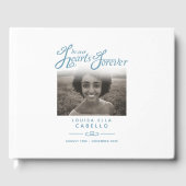 Erinnerungsbuch behalten in unserem Herzen weiß bl Gästebuch (Vorderseite)