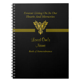 Erinnerungsbuch Condolence Buch, goldener aufsteig Notizblock