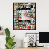 Erinnerungscollage 66 Fotos Poster (Heimbüro)