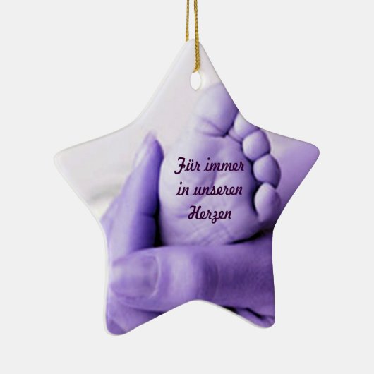 Erinnerungsdekoration Keramikornament (Rechts)