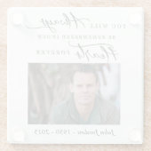 Erinnerungserinnerung Foto Untersetzer (Rückseite)