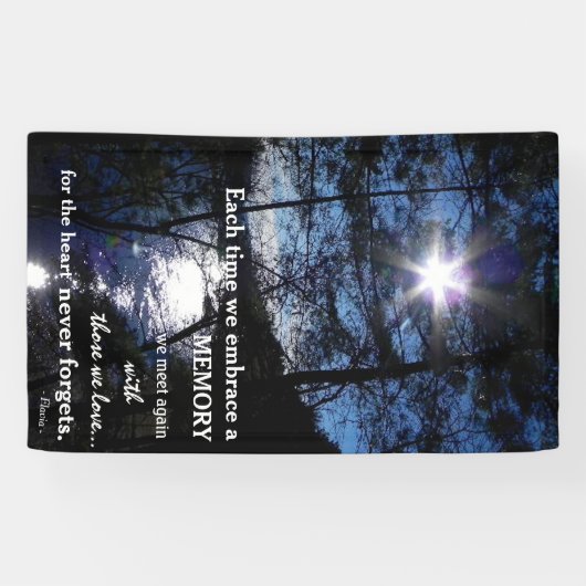 Erinnerungsfahne mit schönem Zitat Banner (Horizontal)