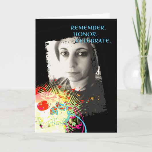 Erinnerungsfeier dia de Los Muertos: Hifi Dankeskarte (Vorderseite)