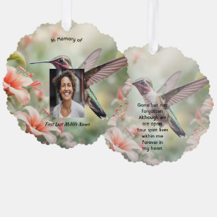 Erinnerungsfoto Andenken Kolibri Ornament Karte