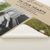 Erinnerungsfoto Collage Forever in Hearts Beige Sherpadecke (3/4)