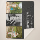 Erinnerungsfoto Collage Forever in Hearts Gray Sherpadecke (Vorderseite)