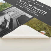 Erinnerungsfoto Collage Forever in Hearts Gray Sherpadecke (3/4)