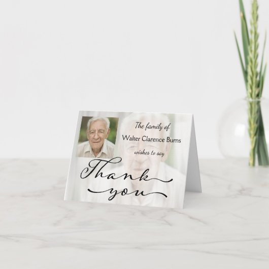 ErinnerungsFoto danken Ihnen zu kardieren Dankeskarte (Vorderseite)