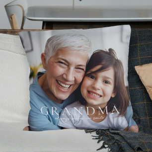 Erinnerungsfoto Süße Oma bringt mich zum Lächeln G Kissen