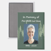 Erinnerungsfoto Wilderness Forest Bäume Magnet (Vorderseite/Rückseite)
