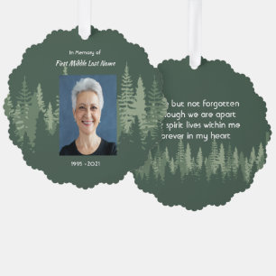 Erinnerungsfoto Wilderness Forest Bäume Ornament Karte