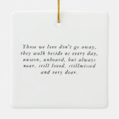 ErinnerungsfotoCollage | Für immer in unserem Herz Keramikornament (Rückseite)