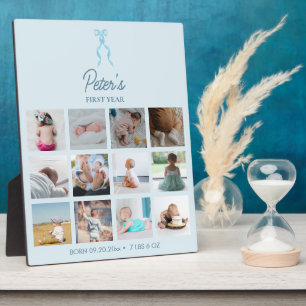 Erinnerungsfotos vom ersten Lebensjahr des Babys m Fotoplatte