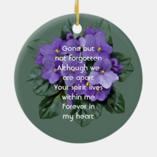 Erinnerungsgeschenk Afrikanisches Veilchen Keramik Ornament