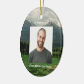 Erinnerungsgeschenk Bergsee-Landschaft Keramik Ornament (Links)
