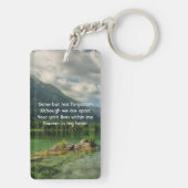 Erinnerungsgeschenk Bergsee-Landschaft Schlüsselanhänger (Rückseite)