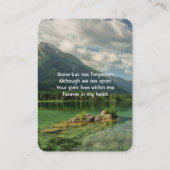 Erinnerungsgeschenk Bergsee Landschaft  Visitenkarte (Rückseite)