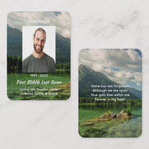 Erinnerungsgeschenk Bergsee Landschaft  Visitenkarte