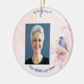 Erinnerungsgeschenk Blauevogelgarten Keramik Ornament (Links)