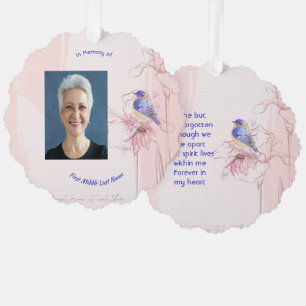 Erinnerungsgeschenk Blauevogelgarten  Ornament Karte