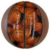 Erinnerungsgeschenk des Teams Dankeschön Coach Basketball (Vertikal)