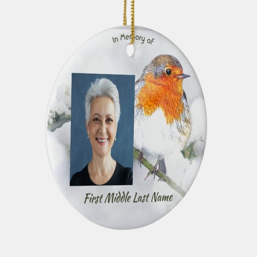 Erinnerungsgeschenk Englischer Rotkehlchen-Vogel Keramik Ornament (Rechts)