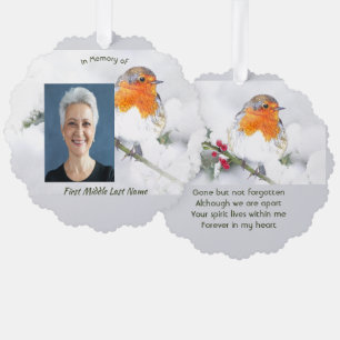 Erinnerungsgeschenk Englischer Rotkehlchen-Vogel Ornament Karte