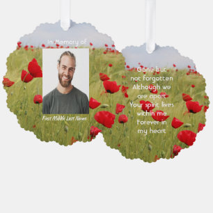 Erinnerungsgeschenk Feld roter Mohn Ornament Karte