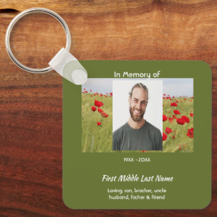 Erinnerungsgeschenk Feld roter Mohn Schlüsselanhänger