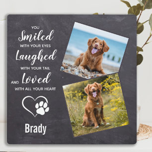 Erinnerungsgeschenk für Hunde - Trost bei Verlust Fotoplatte