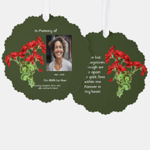 Erinnerungsgeschenk Geranie-Blüte Ornament Karte