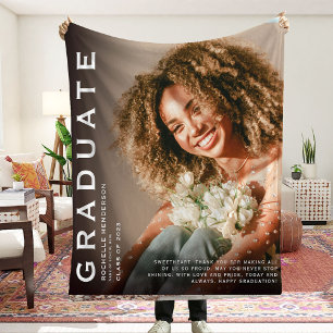 Erinnerungsgeschenk großes Foto und Zitat zur Absc Fleecedecke