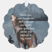 Erinnerungsgeschenk Howling Wolf Kunst Ornament Karte (Rückseite)