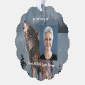 Erinnerungsgeschenk Howling Wolf Kunst Ornament Karte (Links)
