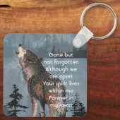 Erinnerungsgeschenk Howling Wolf Kunst Schlüsselanhänger (Rückseite)