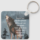 Erinnerungsgeschenk Howling Wolf Kunst Schlüsselanhänger (Rückseite)