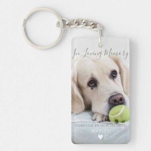 Erinnerungsgeschenk Hund Foto Schlüsselanhänger (Vorderseite)