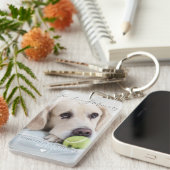 Erinnerungsgeschenk Hund Foto Schlüsselanhänger (Vorderseite rechts)